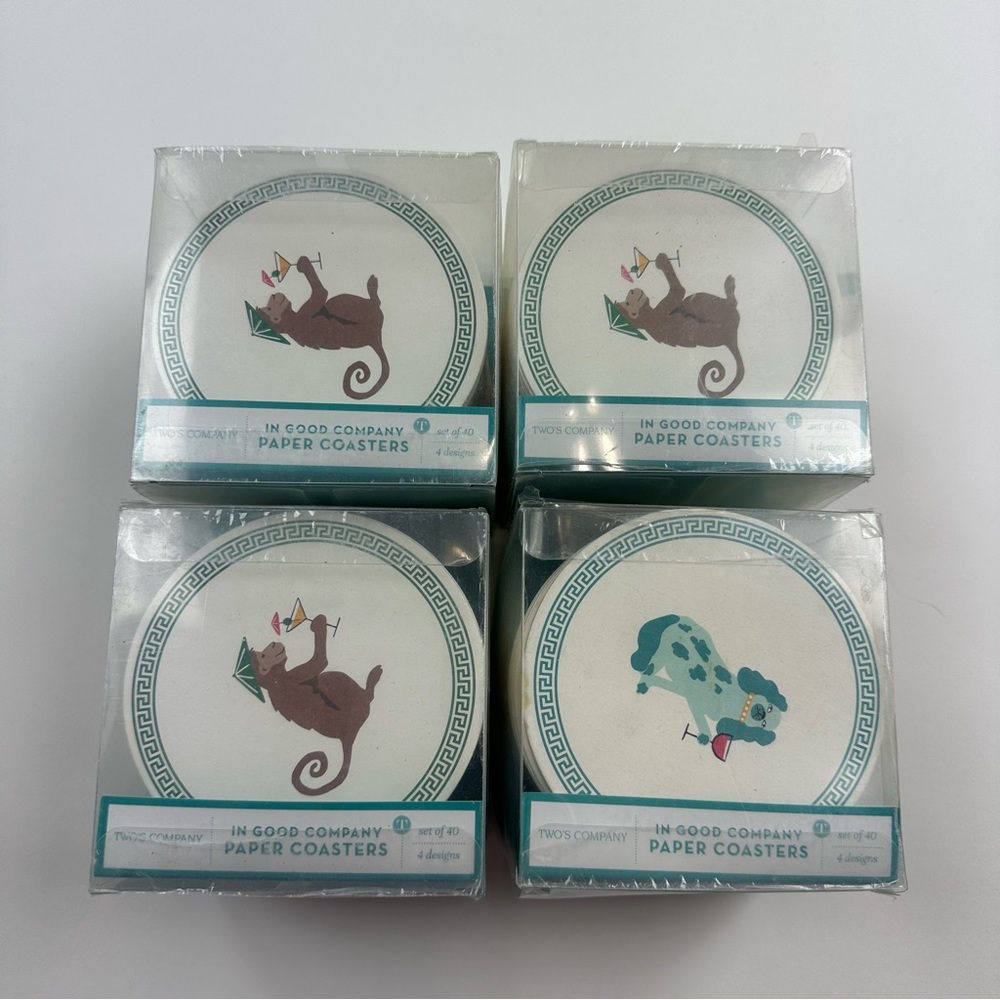 Two’s Company In Good Company Party Supplies Paper Coasters